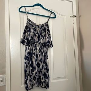 Satin Dress with Flower Looking Print